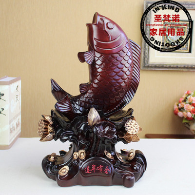 【圣梵諾SF3124】年年有魚(yú)仿木擺件 家居裝飾與開(kāi)業(yè)喬遷的精品之選